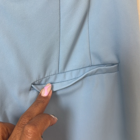 Veronica Beard Jaya Crop Pleated Stretch Pant Slack Hydrangea Blue Size 4 - Picture 8 of 8